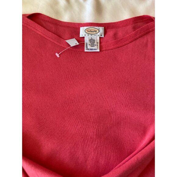 Talbots Vintage Pink Blouse Pullover Top Boat neck 3/4 Sleeves Petite L PL - Picture 8 of 13